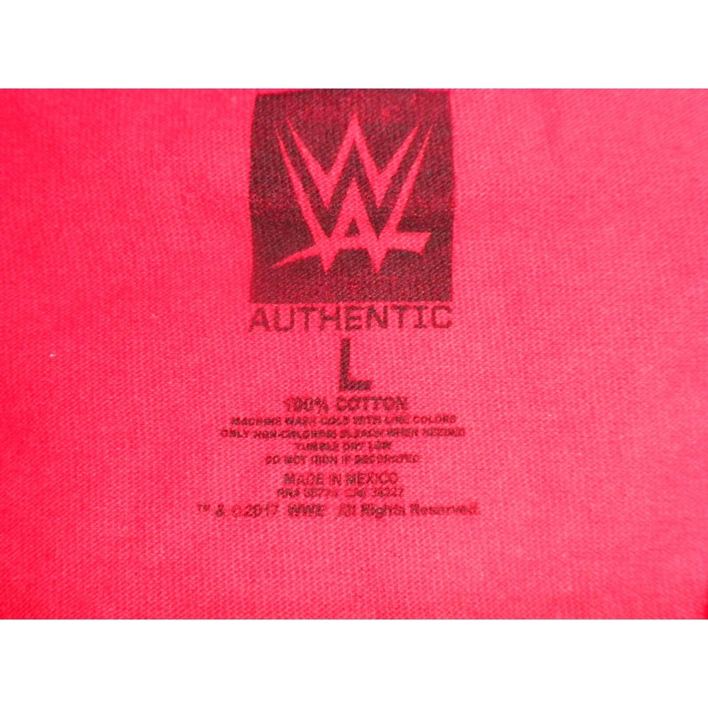 WWE AJ Styles T-shirt L Red‎ Untouchable One Hard To Follow Wrestle Royal Rumble - Picture 11 of 14